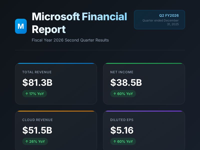 Microsoft FY26 Q2 Financial Report