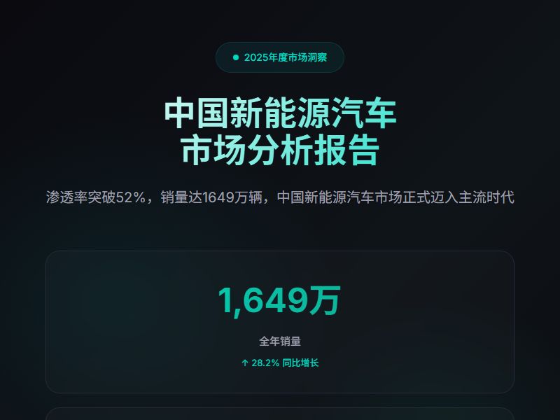 2025年中国新能源汽车市场分析报告
