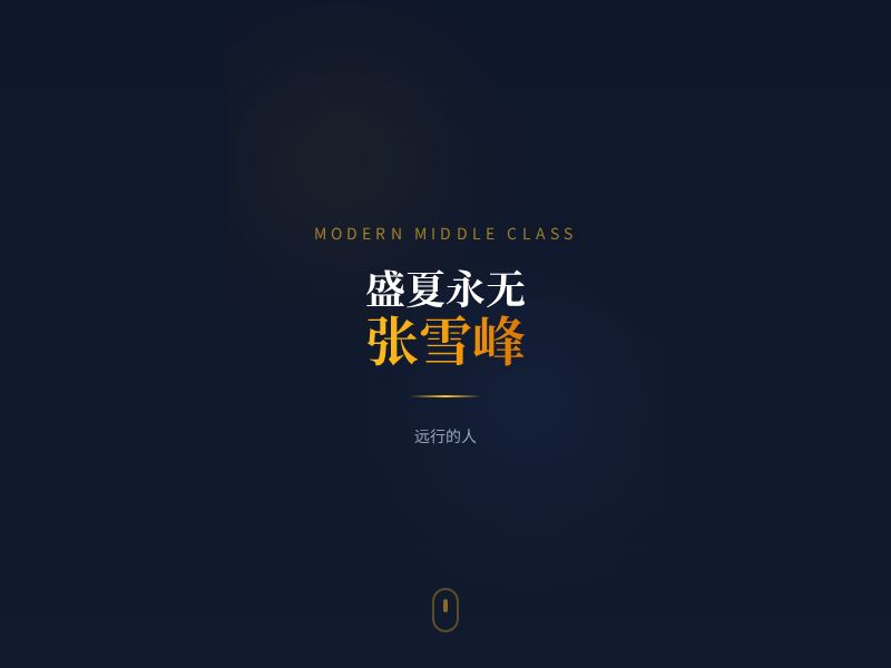 盛夏永无张雪峰