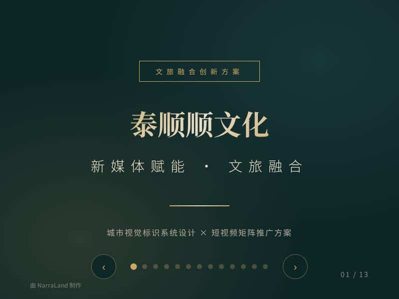 泰顺顺文化 · 新媒体文旅融合方案