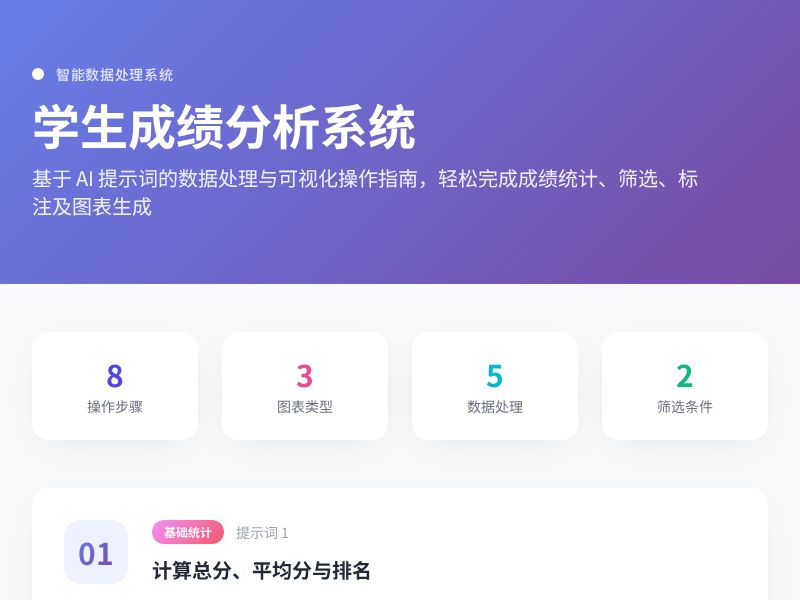 学生成绩分析系统 · 操作指南